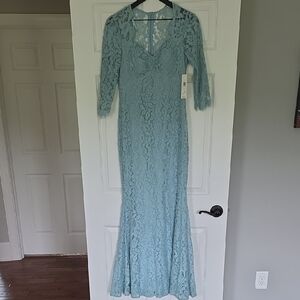 Elegant Lace Women’s Dress in Light Blue Eliza J.
